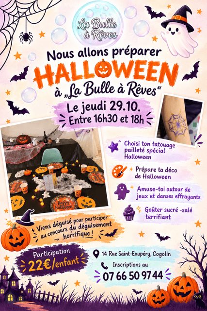 Halloween à "La Bulle à Rêves" à Cogolin